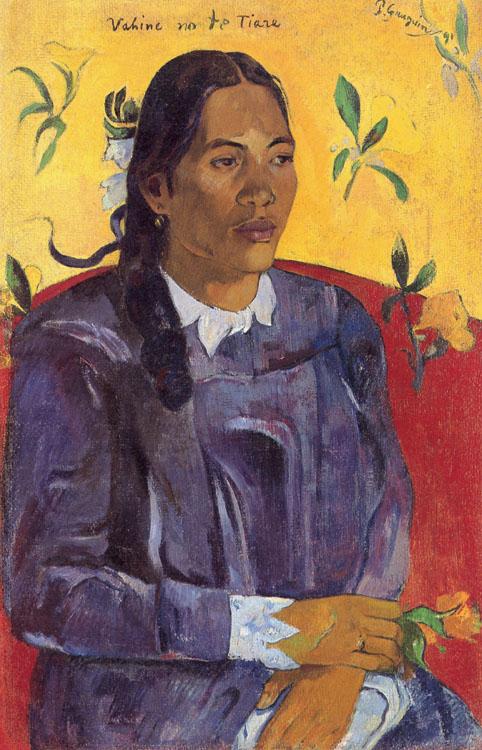 Paul Gauguin Woman with a Flower (nn03) France oil painting art